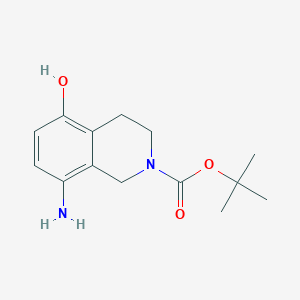 tert-Butyl 8-amino-5-hydroxy-1,2,3,4-tetrahydroisoquinoline-2-carboxylate