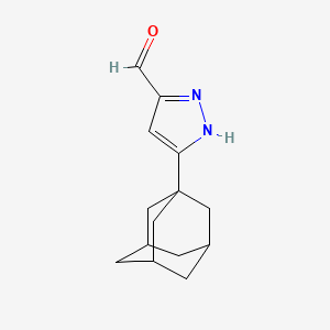 B1527444 3-(adamantan-1-yl)-1H-pyrazole-5-carbaldehyde CAS No. 1310738-85-2