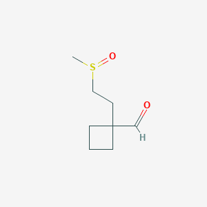 1-(2-Methanesulfinylethyl)cyclobutane-1-carbaldehyde