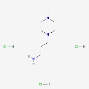 molecular formula C8H22Cl3N3 B15274448 1-Piperazinepropanamine, 4-methyl-, trihydrochloride CAS No. 65876-28-0