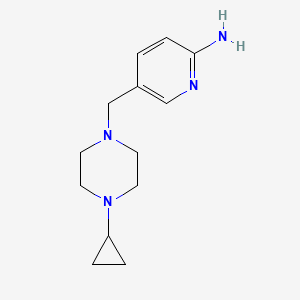 B1527446 5-[(4-Cyclopropylpiperazin-1-yl)methyl]pyridin-2-amine CAS No. 1457441-68-7