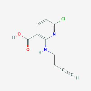 2-[(But-3-yn-1-yl)amino]-6-chloropyridine-3-carboxylic acid