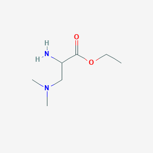 molecular formula C7H16N2O2 B15274520 Ethyl 2-amino-3-(dimethylamino)propanoate 