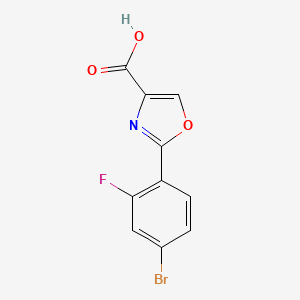molecular formula C10H5BrFNO3 B1527454 2-(4-溴-2-氟苯基)-1,3-恶唑-4-甲酸 CAS No. 1248449-30-0