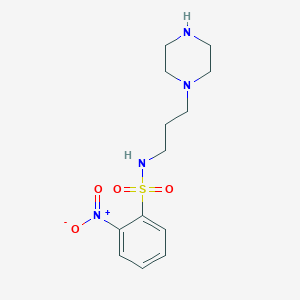 2-Nitro-N-[3-(piperazin-1-yl)propyl]benzene-1-sulfonamide