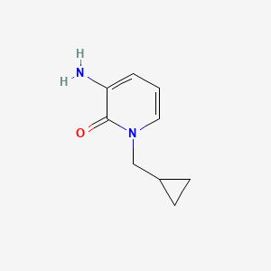 molecular formula C9H12N2O B1527456 3-Amino-1-(cyclopropylmethyl)-1,2-dihydropyridin-2-one CAS No. 1439902-65-4
