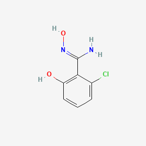 molecular formula C7H7ClN2O2 B15274570 2-Chloro-N',6-dihydroxybenzene-1-carboximidamide 