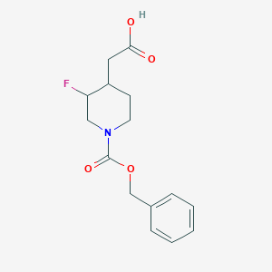 2-{1-[(Benzyloxy)carbonyl]-3-fluoropiperidin-4-yl}acetic acid