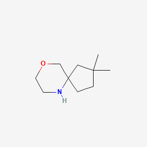 molecular formula C10H19NO B15274579 2,2-Dimethyl-9-oxa-6-azaspiro[4.5]decane 