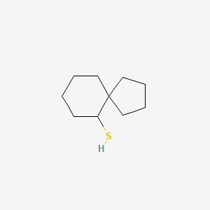 molecular formula C10H18S B15274585 Spiro[4.5]decane-6-thiol 