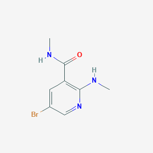 molecular formula C8H10BrN3O B1527459 5-溴-N-甲基-2-(甲基氨基)吡啶-3-甲酰胺 CAS No. 1250795-17-5