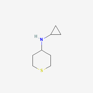 molecular formula C8H15NS B15274592 N-cyclopropylthian-4-amine 