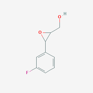 molecular formula C9H9FO2 B15274600 [3-(3-Fluorophenyl)oxiran-2-YL]methanol 