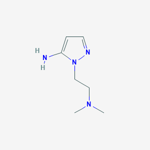 molecular formula C7H14N4 B1527464 1-[2-(二甲氨基)乙基]-1H-吡唑-5-胺 CAS No. 1224888-23-6
