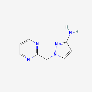 molecular formula C8H9N5 B1527465 1-(嘧啶-2-基甲基)吡唑-3-胺 CAS No. 1247729-63-0