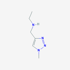 molecular formula C6H12N4 B1527466 ethyl[(1-methyl-1H-1,2,3-triazol-4-yl)methyl]amine CAS No. 1341638-33-2