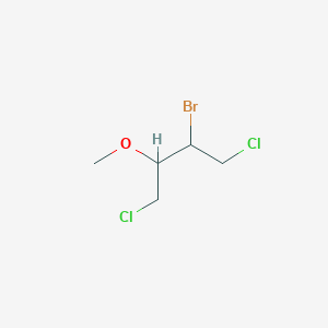 molecular formula C5H9BrCl2O B15274678 2-Bromo-1,4-dichloro-3-methoxybutane 