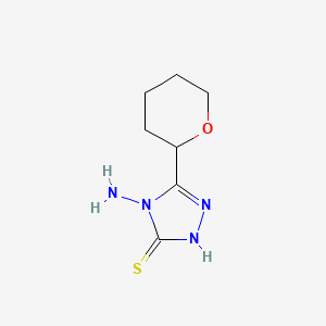 molecular formula C7H12N4OS B1527468 4-amino-5-(oxan-2-yl)-4H-1,2,4-triazole-3-thiol CAS No. 1250977-49-1