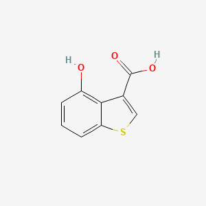 molecular formula C9H6O3S B15274695 4-Hydroxy-1-benzothiophene-3-carboxylic acid 