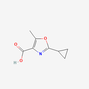 molecular formula C8H9NO3 B1527471 2-Cyclopropyl-5-methyloxazole-4-carboxylic acid CAS No. 1249240-92-3