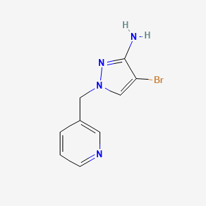 molecular formula C9H9BrN4 B15274711 4-Bromo-1-(pyridin-3-ylmethyl)-1H-pyrazol-3-amine CAS No. 1249212-62-1