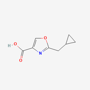 molecular formula C8H9NO3 B1527472 2-(Cyclopropylmethyl)-1,3-oxazole-4-carboxylic acid CAS No. 1249719-58-1
