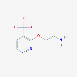 molecular formula C8H9F3N2O B1527473 2-(2-Aminoethoxy)-3-(trifluoromethyl)pyridine CAS No. 1248755-00-1