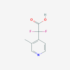 molecular formula C8H7F2NO2 B15274758 2,2-Difluoro-2-(3-methylpyridin-4-yl)acetic acid 