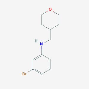 molecular formula C12H16BrNO B1527476 3-Bromo-N-[(oxan-4-yl)methyl]aniline CAS No. 1285238-15-4
