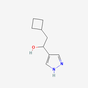 2-Cyclobutyl-1-(1H-pyrazol-4-yl)ethan-1-ol