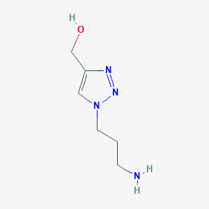 molecular formula C6H12N4O B1527478 [1-(3-aminopropyl)-1H-1,2,3-triazol-4-yl]methanol CAS No. 1132017-25-4