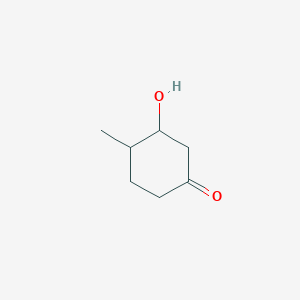 molecular formula C7H12O2 B15274787 3-Hydroxy-4-methylcyclohexan-1-one 