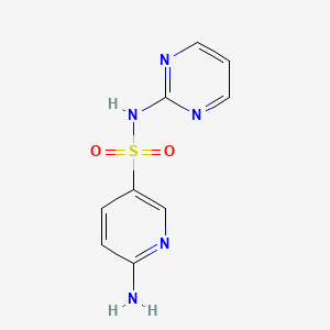 molecular formula C9H9N5O2S B1527480 6-氨基-N-(嘧啶-2-基)吡啶-3-磺酰胺 CAS No. 1281520-31-7