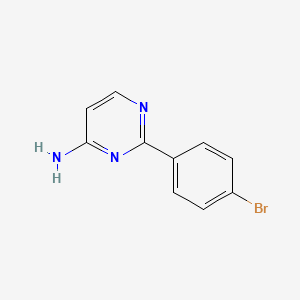 molecular formula C10H8BrN3 B1527482 2-(4-Bromophenyl)pyrimidin-4-amine CAS No. 1341031-71-7