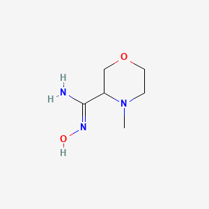 molecular formula C6H13N3O2 B15274838 N'-hydroxy-4-methylmorpholine-3-carboximidamide 