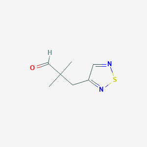 2,2-Dimethyl-3-(1,2,5-thiadiazol-3-yl)propanal