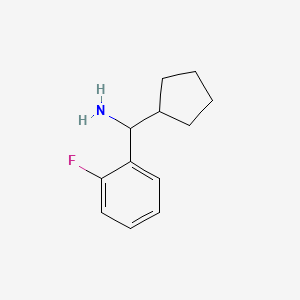 molecular formula C12H16FN B1527487 Cyclopentyl(2-fluorophenyl)methanamine CAS No. 1226407-92-6