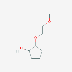 molecular formula C8H16O3 B15274872 2-(2-Methoxyethoxy)cyclopentan-1-ol 