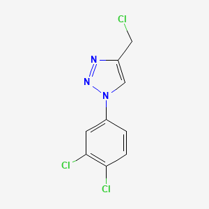 molecular formula C9H6Cl3N3 B1527489 4-(chloromethyl)-1-(3,4-dichlorophenyl)-1H-1,2,3-triazole CAS No. 1247103-24-7