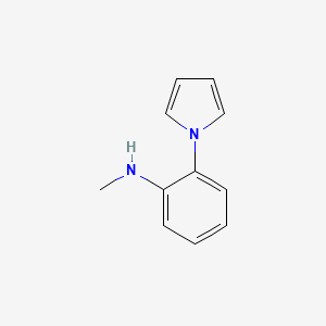 molecular formula C11H12N2 B15274900 N-Methyl-2-(1H-pyrrol-1-YL)aniline 