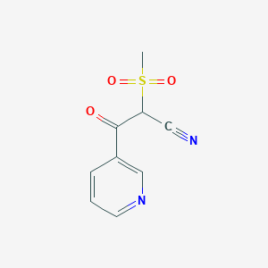 2-Methanesulfonyl-3-oxo-3-(pyridin-3-YL)propanenitrile