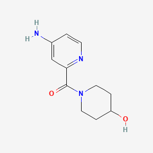 molecular formula C11H15N3O2 B1527491 1-(4-Aminopyridine-2-carbonyl)piperidin-4-ol CAS No. 1251365-98-6