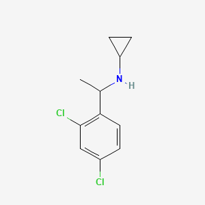 molecular formula C11H13Cl2N B15274943 N-[1-(2,4-Dichlorophenyl)ethyl]cyclopropanamine 