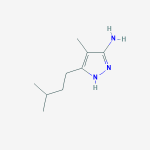 4-Methyl-3-(3-methylbutyl)-1H-pyrazol-5-amine