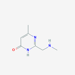 molecular formula C7H11N3O B15274950 6-Methyl-2-[(methylamino)methyl]-3,4-dihydropyrimidin-4-one 