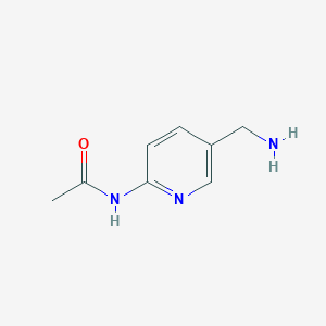 molecular formula C8H11N3O B1527496 N-[5-(aminomethyl)pyridin-2-yl]acetamide CAS No. 1249669-77-9