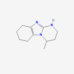 molecular formula C11H17N3 B15274969 13-Methyl-1,8,10-triazatricyclo[7.4.0.0,2,7]trideca-2(7),8-diene 