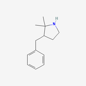 molecular formula C13H19N B1527497 3-苄基-2,2-二甲基吡咯烷 CAS No. 1249614-40-1