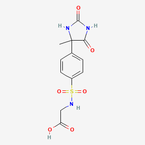 molecular formula C12H13N3O6S B15274981 ({[4-(4-Methyl-2,5-dioxoimidazolidin-4-yl)phenyl]sulfonyl}amino)acetic acid 