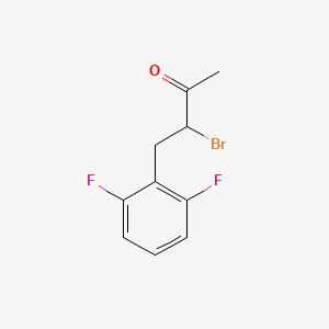 molecular formula C10H9BrF2O B1527499 3-溴-4-(2,6-二氟苯基)丁酮 CAS No. 1251040-66-0